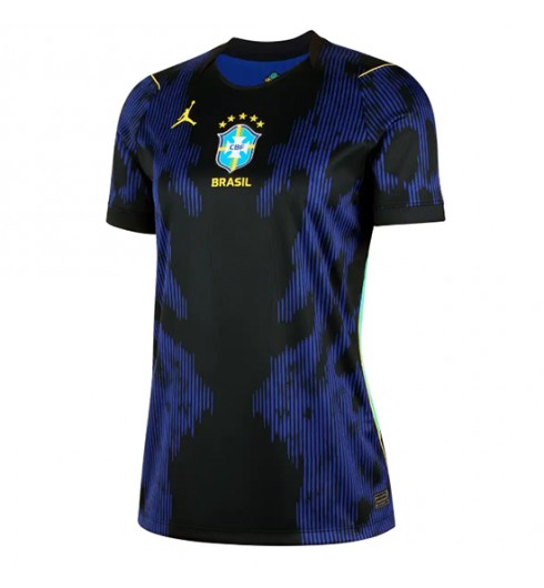 Brazílie Venkovní Dres pro Dámské MS 2026 Krátký Rukáv Brazílie Venkovní Dres pro Dámské MS 2026 Krátký Rukáv